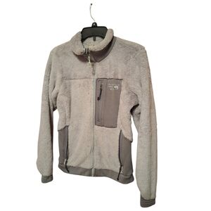 Mountain Hardwear Monkey Fleece Jacket Women’s S/P Fuzzy Polartec Gray Gorpcore